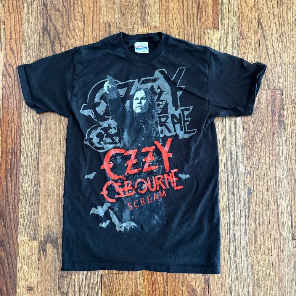 Ozzy Osbourne Band Graphic Printed Scream T-Shirt Men Grunge Punk Rocker Metal S